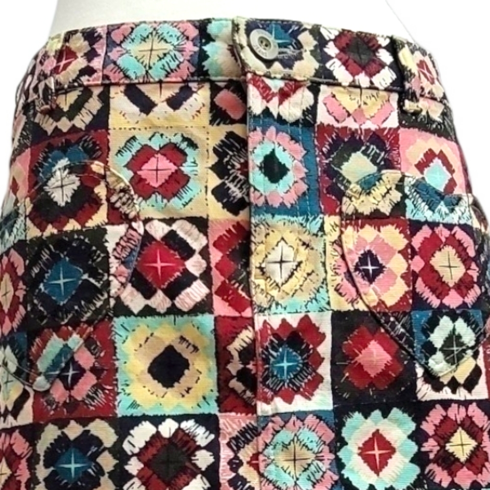 Moschino Vintage Crochet Pattern Patchwork Mini S… - image 5